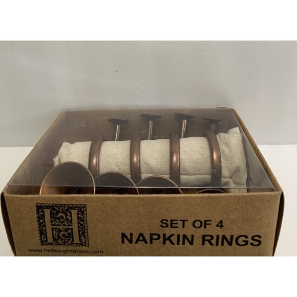 Bugle Trumpet Napkin Rings Hofburg Interiors Set of 4 - Picture 1 of 12